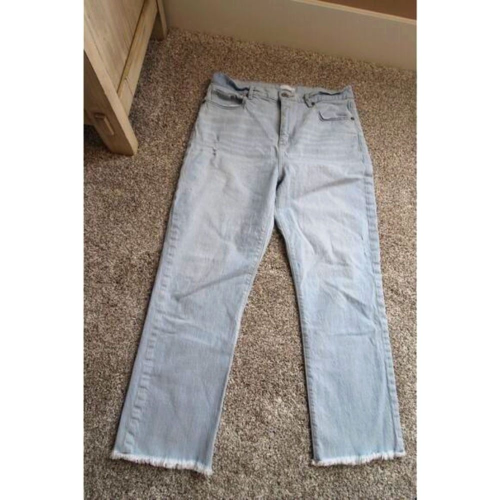 LOFT JEANS SIZE 30 HIGH WAISTED Straight Leg Cotton Sustainable Jeans